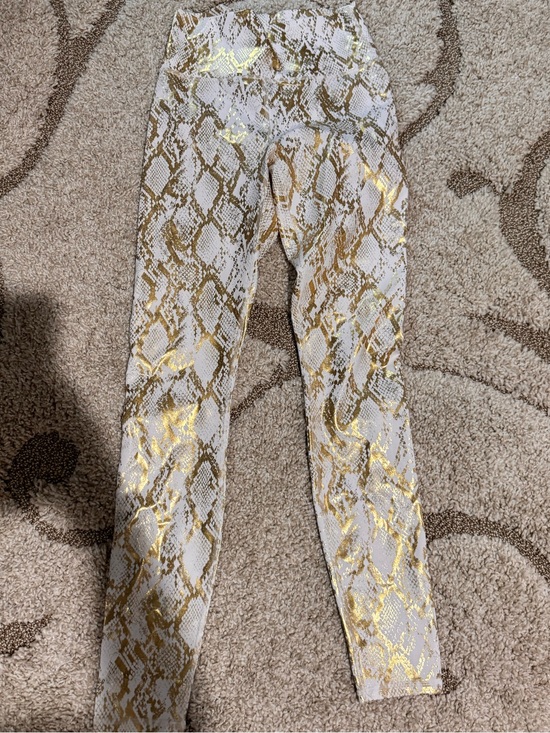 Fabletics Denim - Fabletics - White and Gold Snake Print Women’s High-Waist Jeans